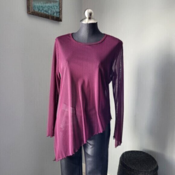 Picadilly Sheer Mesh Blouse Size Small - Picture 6 of 12